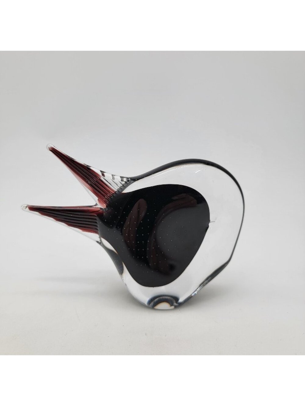 Vintage FM Ronneby Konstglas Art Glass Fish Sculpture Paperweight
